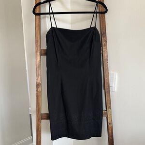 Rampage Black Mini Dress with Spaghetti Straps